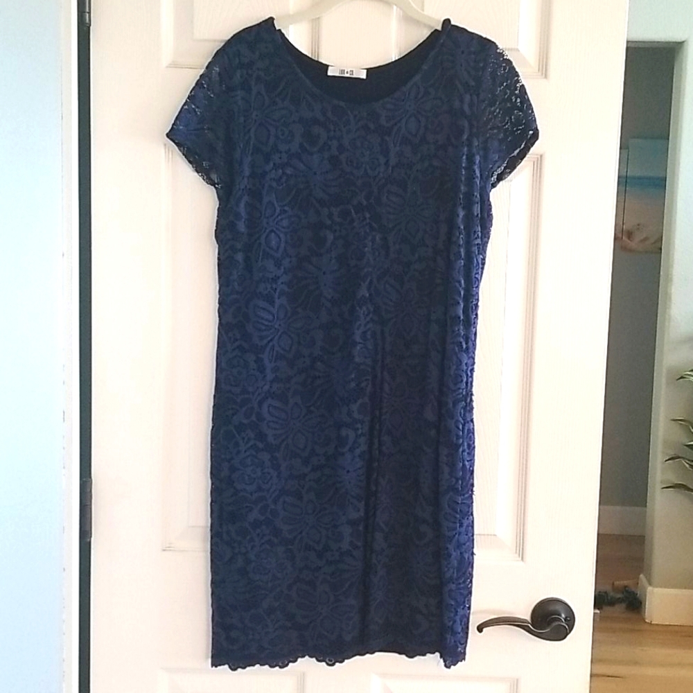 Lux & CO Blue Lace Dress